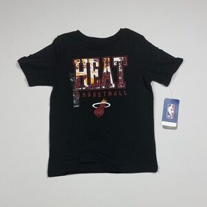 NBA Kids Black and Red Heat Tee